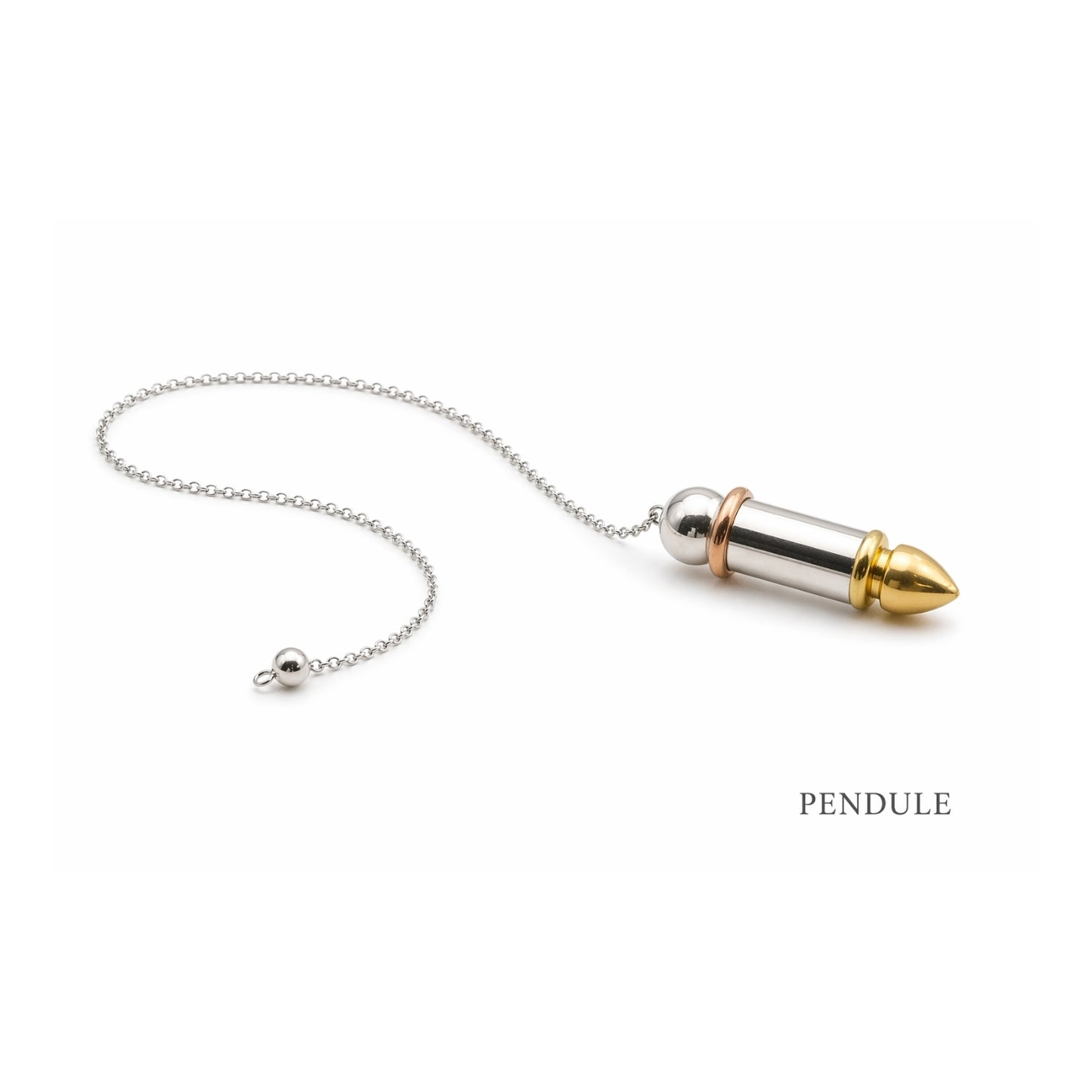 Pendule témoin or et argent