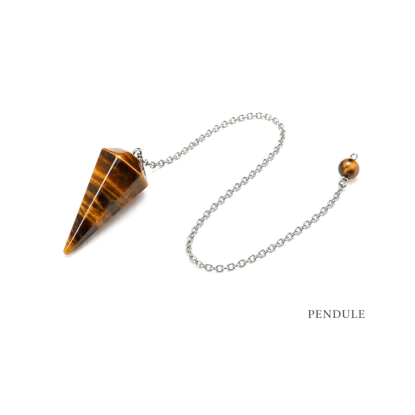 Pendule minéral forme "diamant"