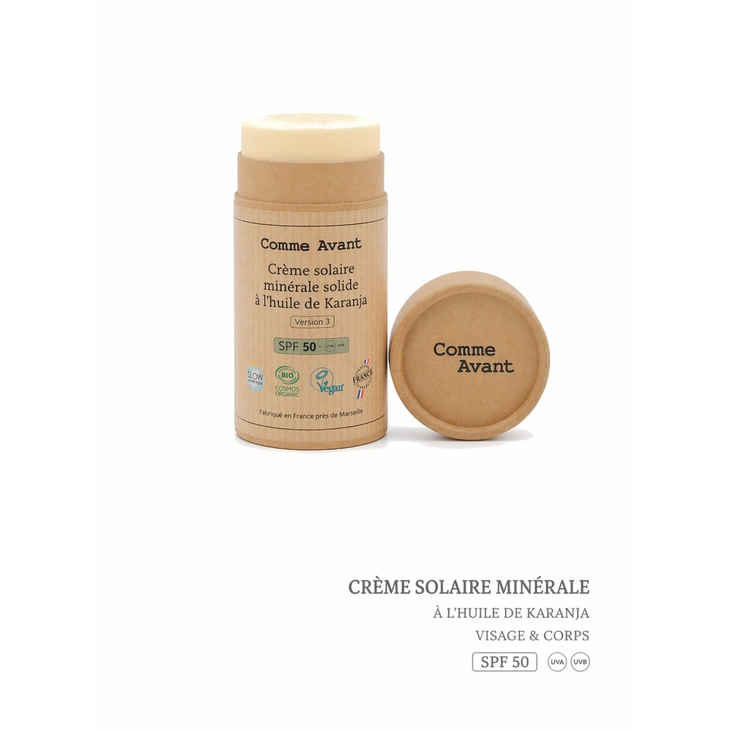 Crème solaire minérale Comme Avant