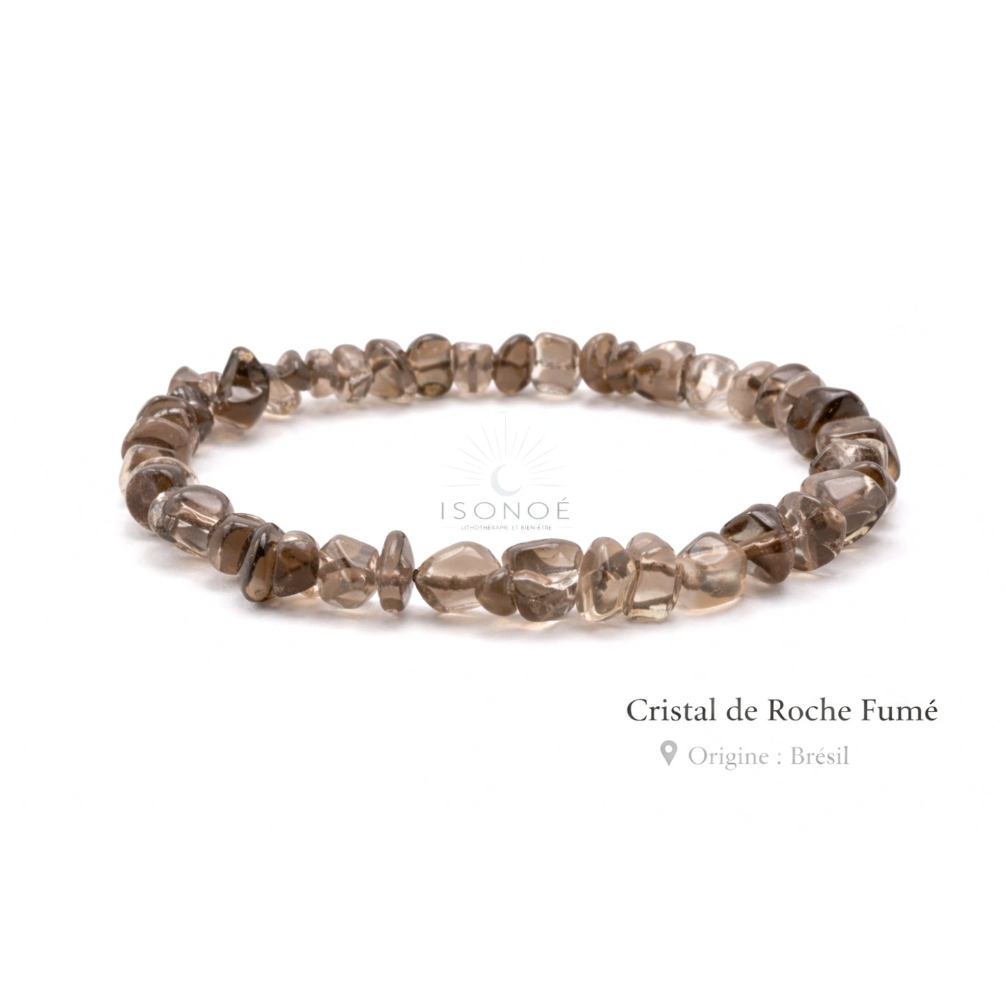 Bracelet Cristal de Roche Fumé