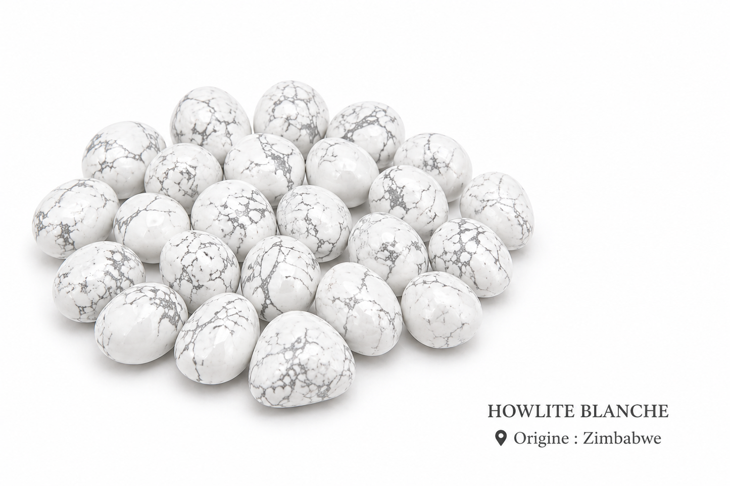 Howlite pierre roulée