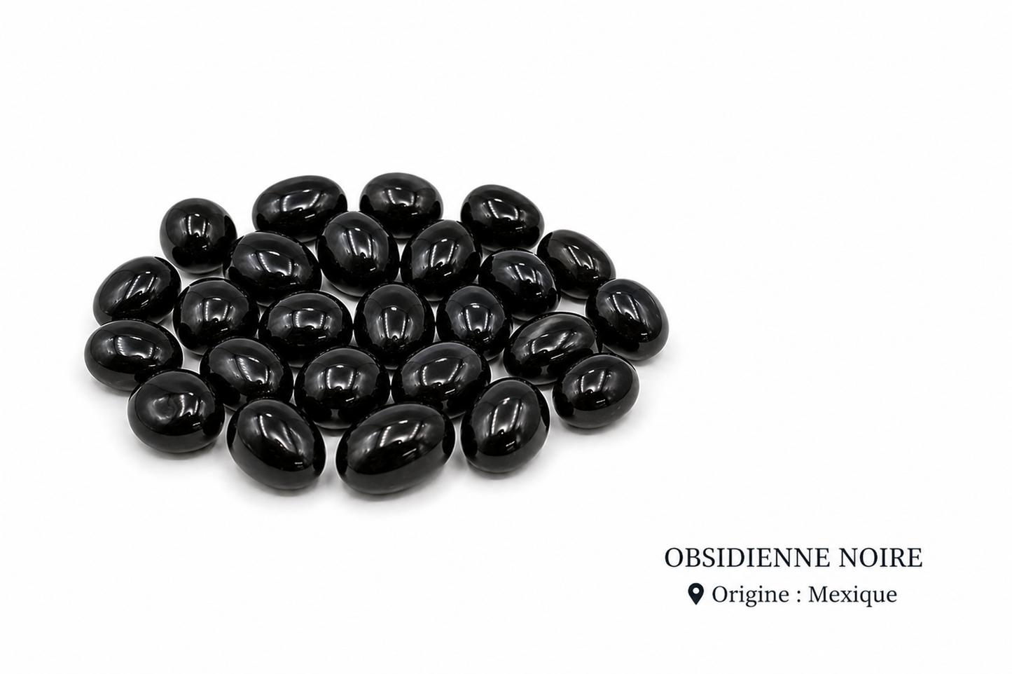 Obsidienne noire pierre roulée