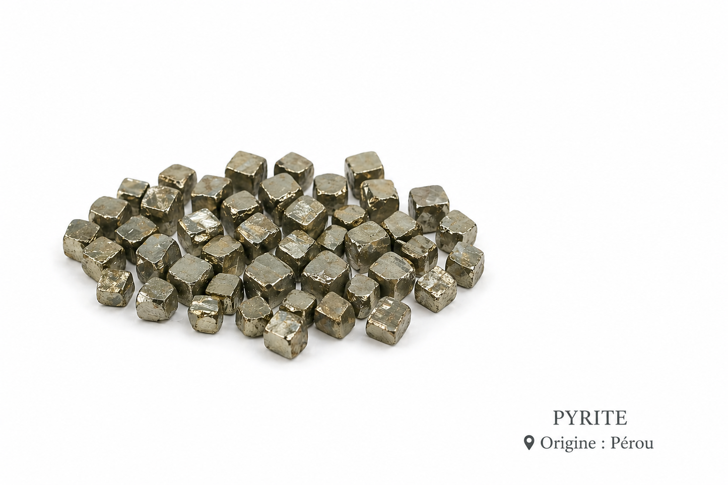 Pyrite pierre roulée