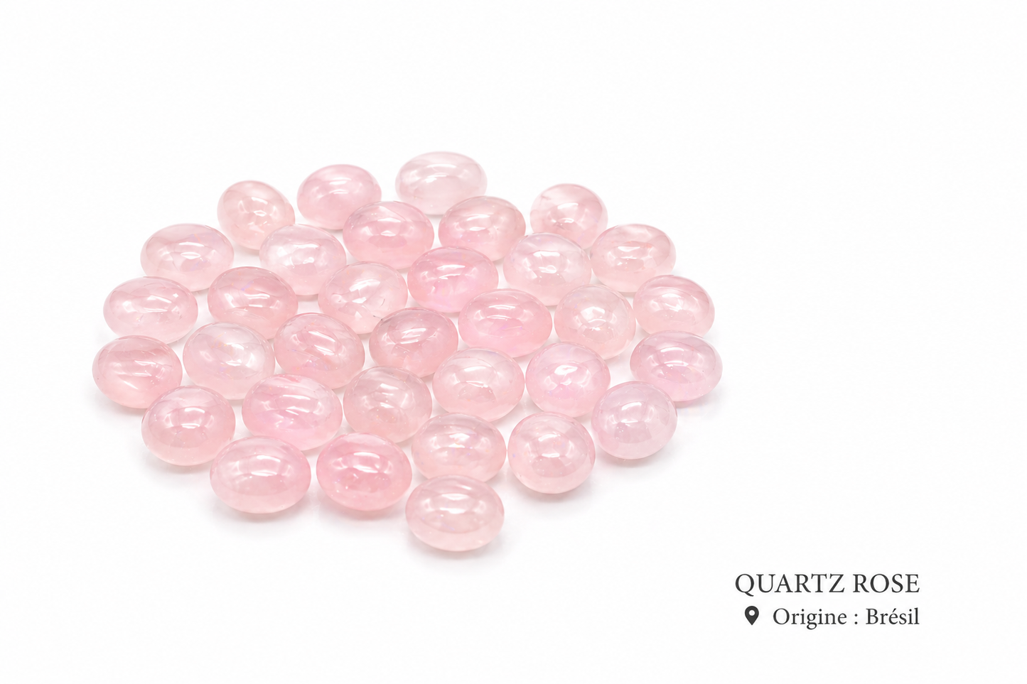 Quartz rose pierre roulée