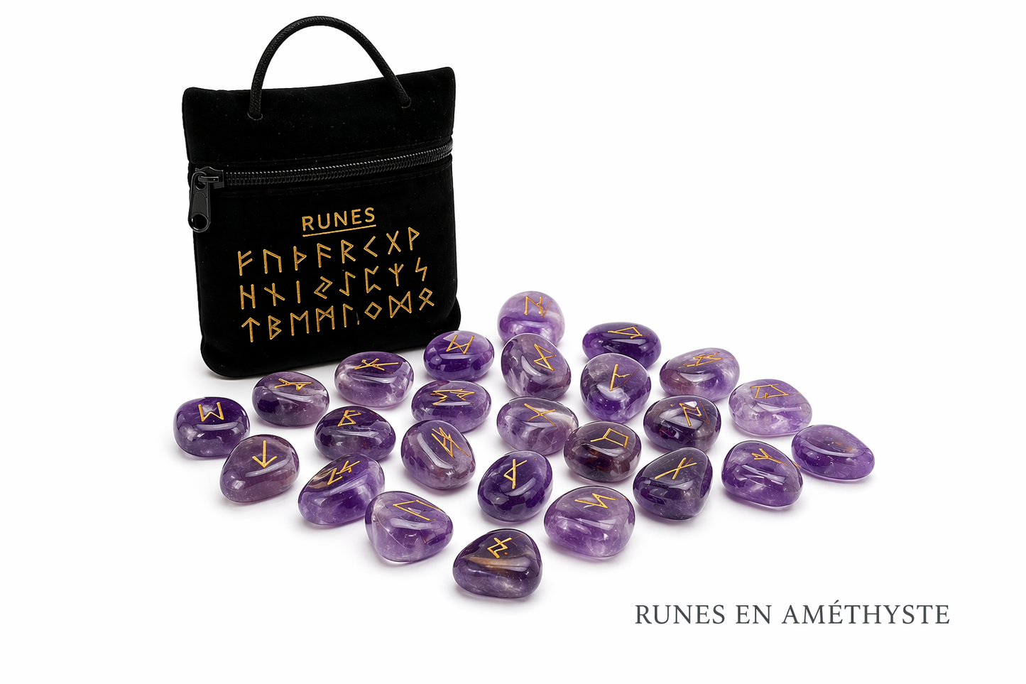 Runes en améthyste