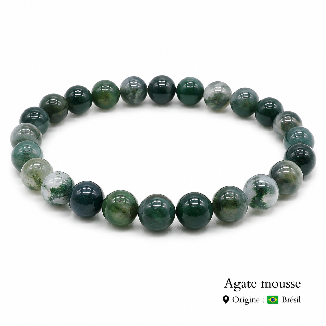 Bracelet Agate Mousse