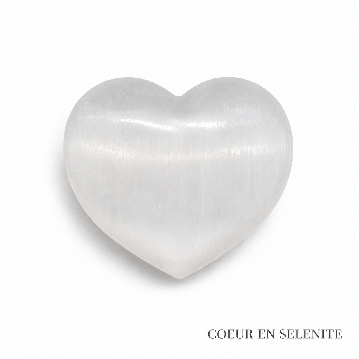 Galet de Sélénite en coeur