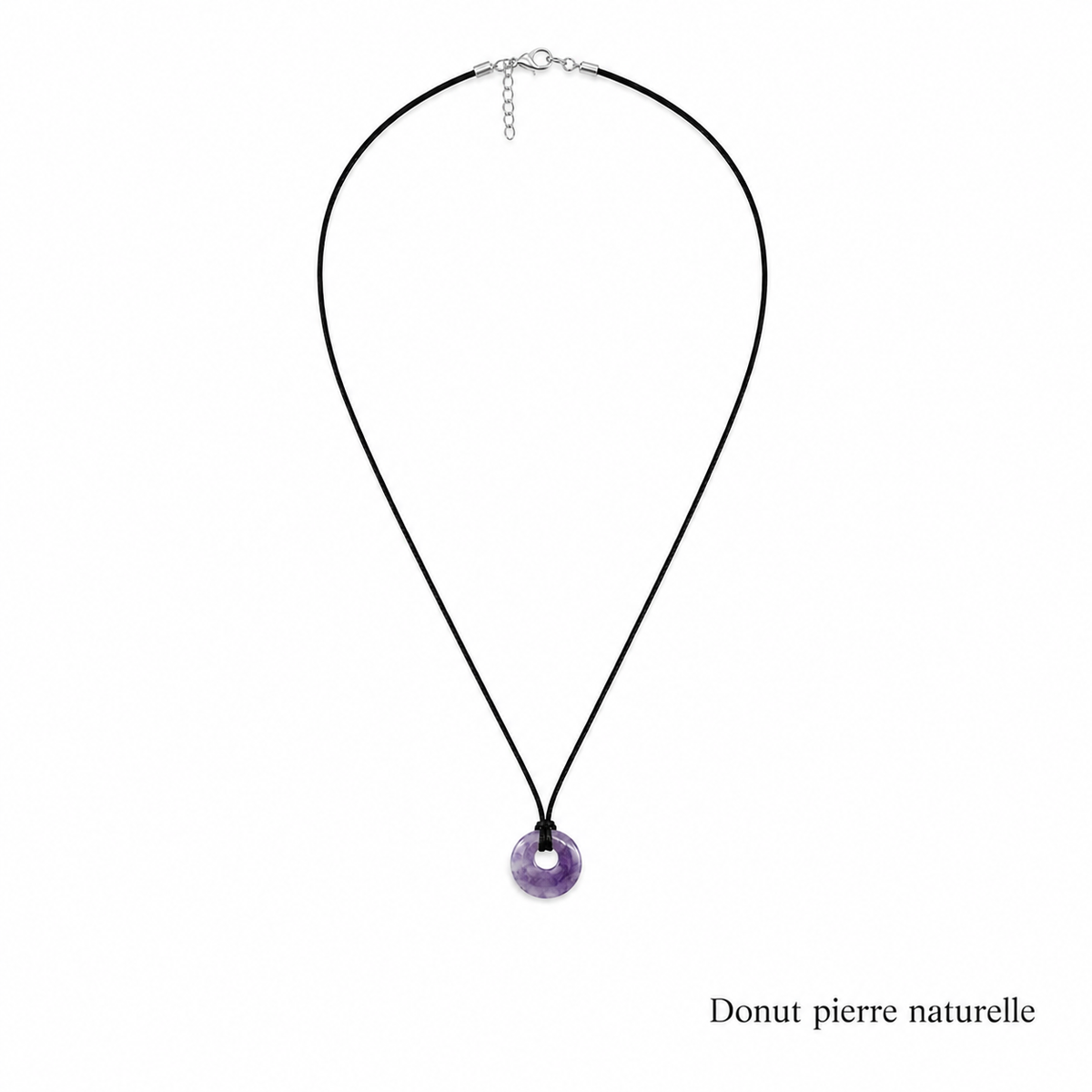 Collier donut pierre naturelle