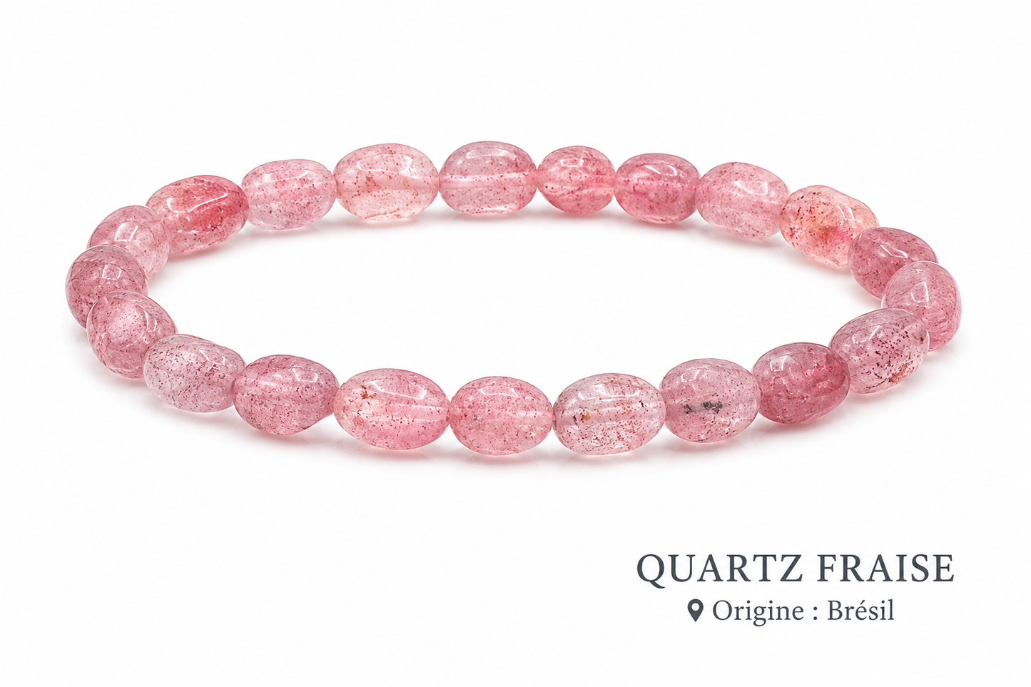 Bracelet Quartz Rose Fraise
