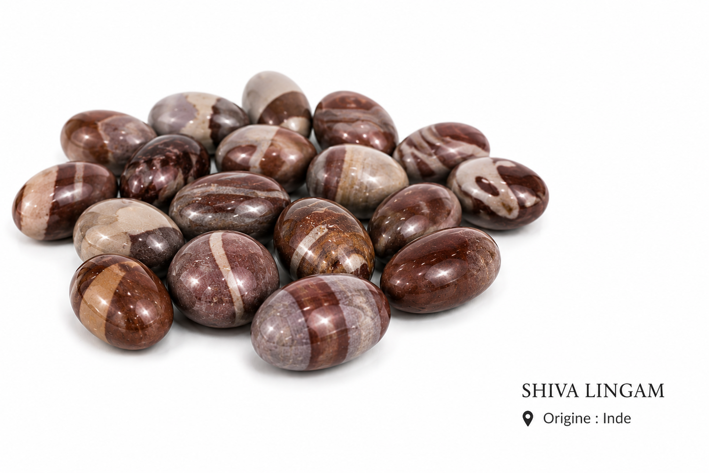 Shiva Lingam pierre roulée