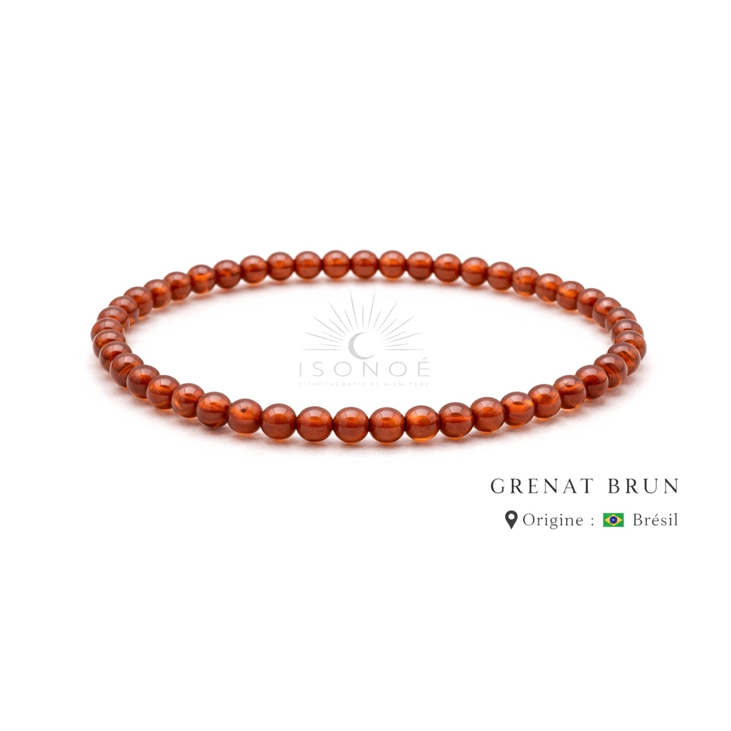 Bracelet Grenat Brun