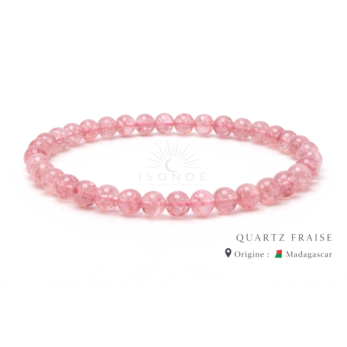Bracelet Quartz Rose Fraise