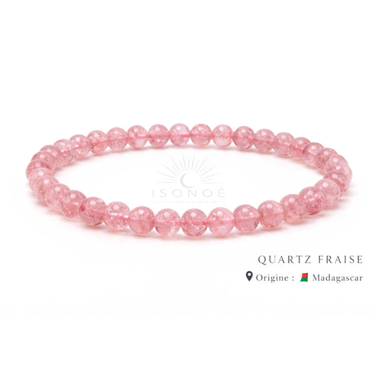 Bracelet Quartz Rose Fraise