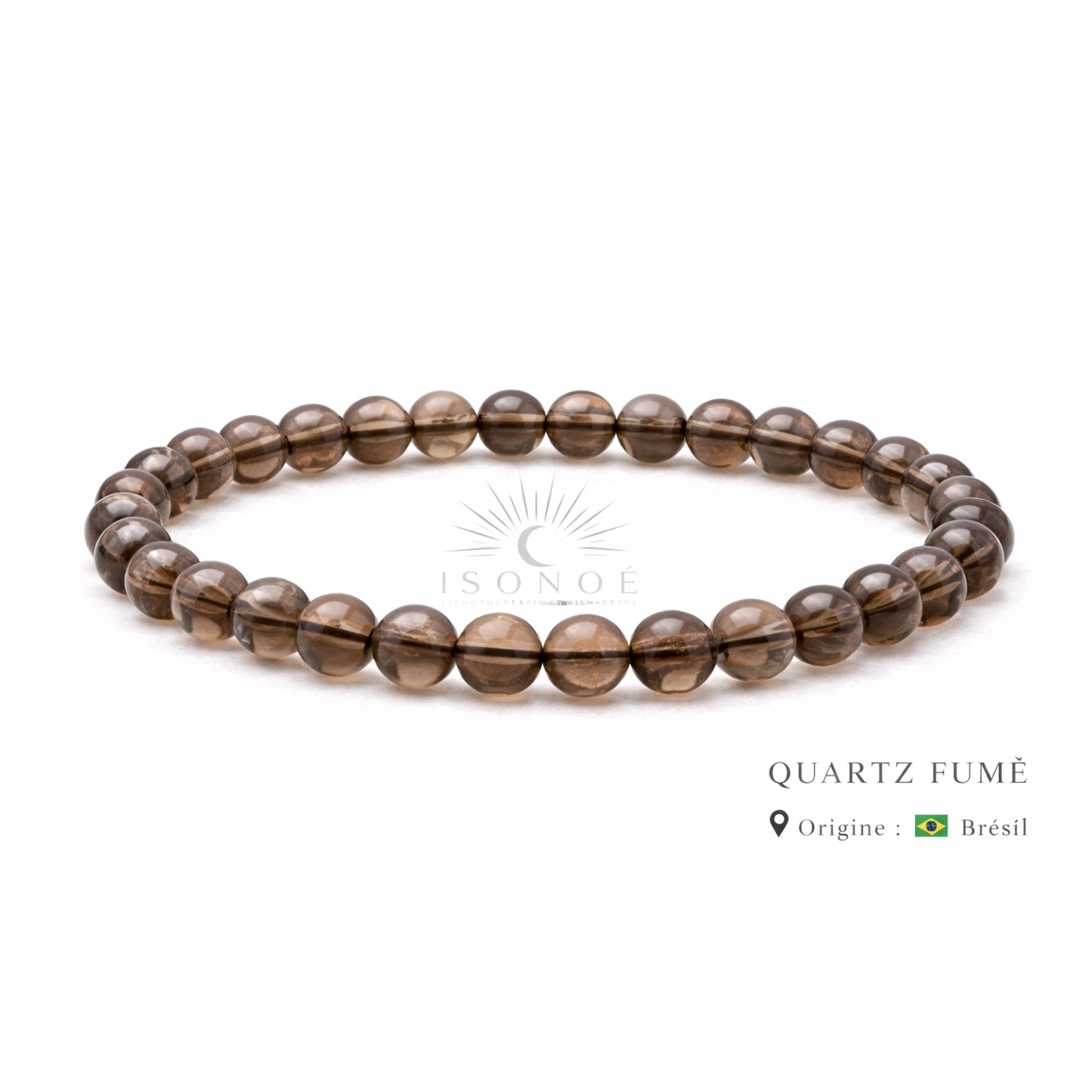 Bracelet Cristal de Roche Fumé