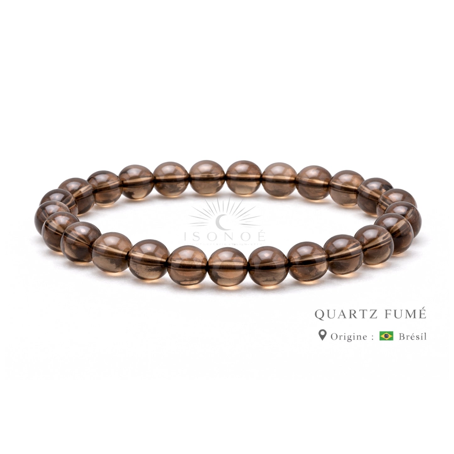 Bracelet Cristal de Roche Fumé