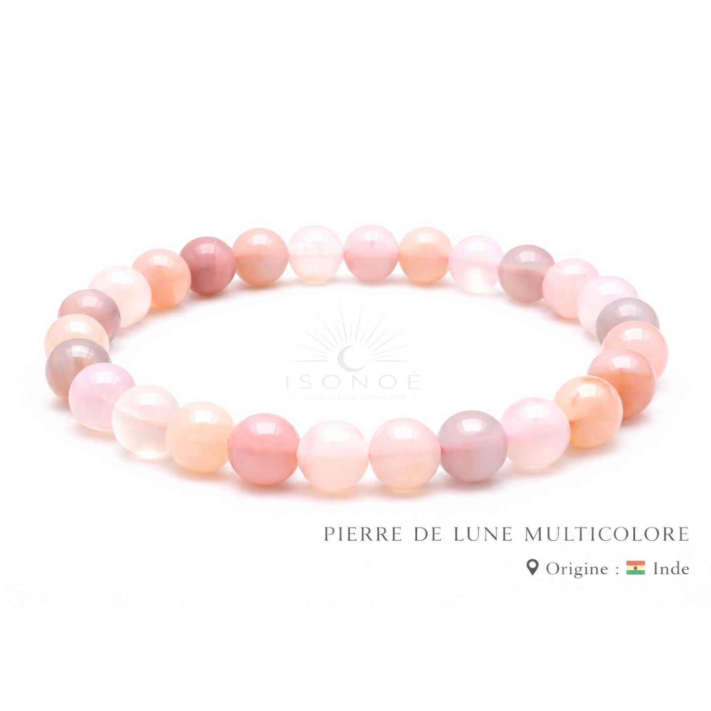 Bracelet Pierre de Lune Multicolore