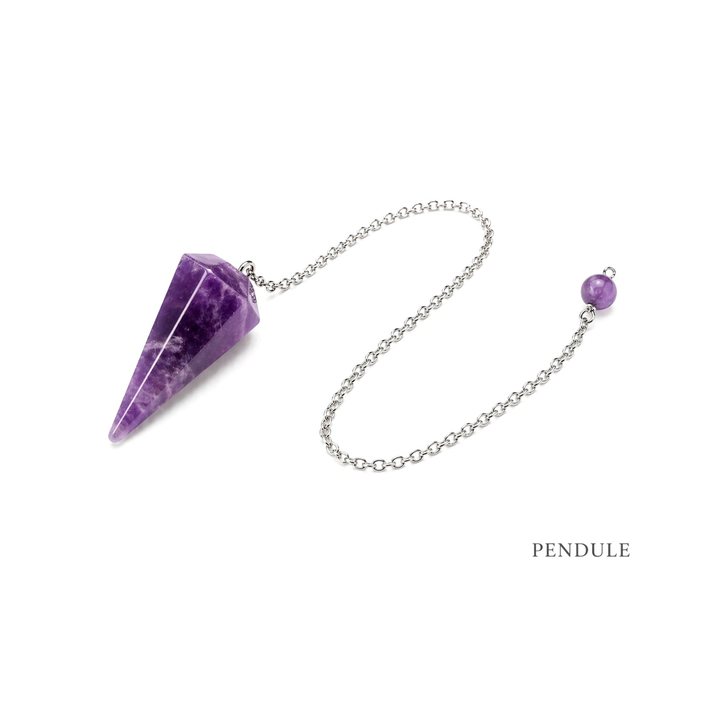 Pendule minéral forme "diamant"