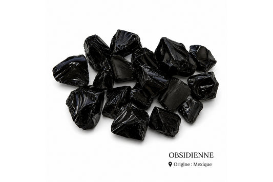 Obsidienne noire pierre brute