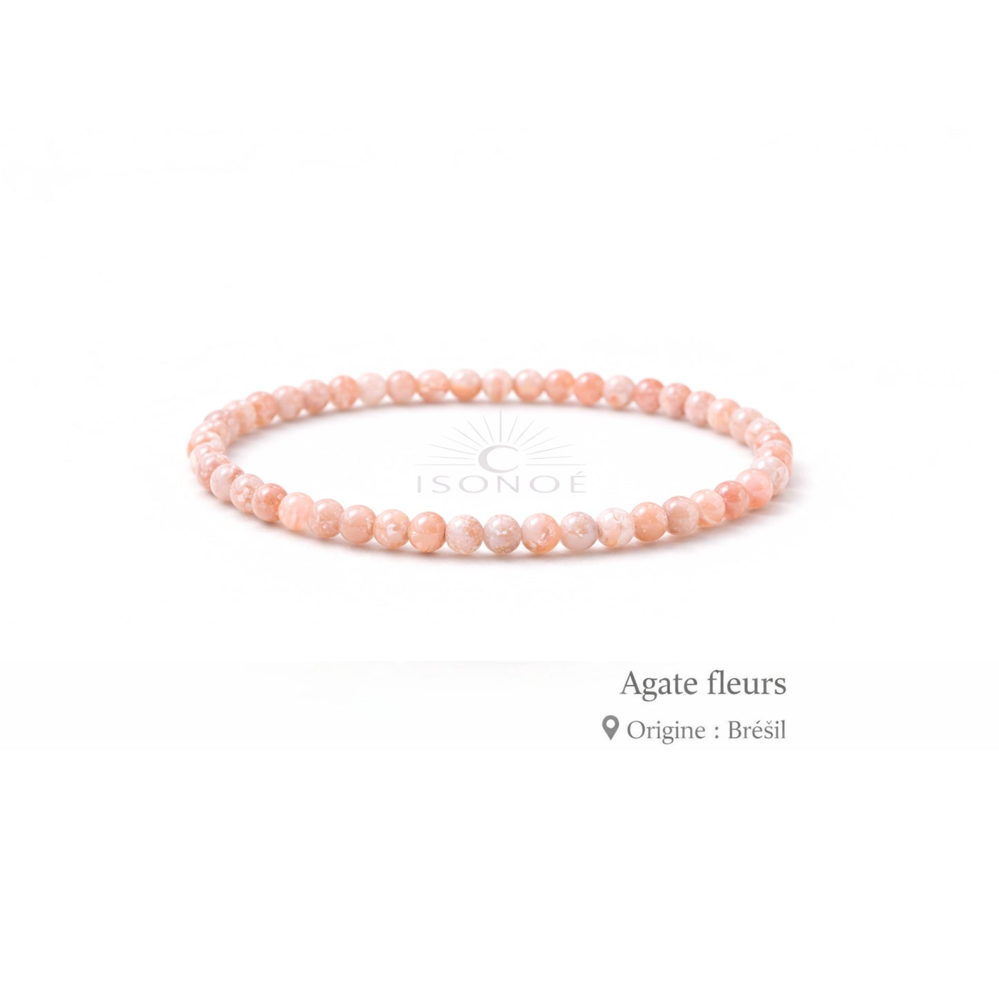 Bracelet Agate Fleur de cerisier