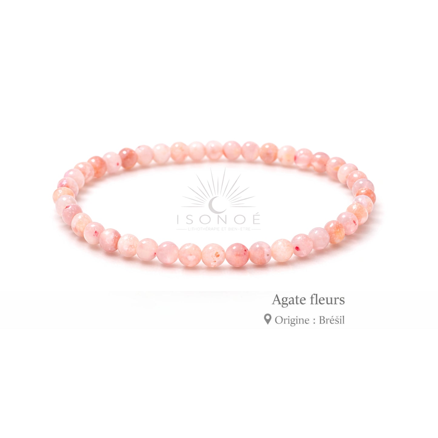 Bracelet Agate Fleur de cerisier