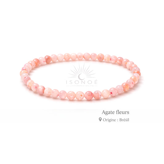 Bracelet Agate Fleur de cerisier