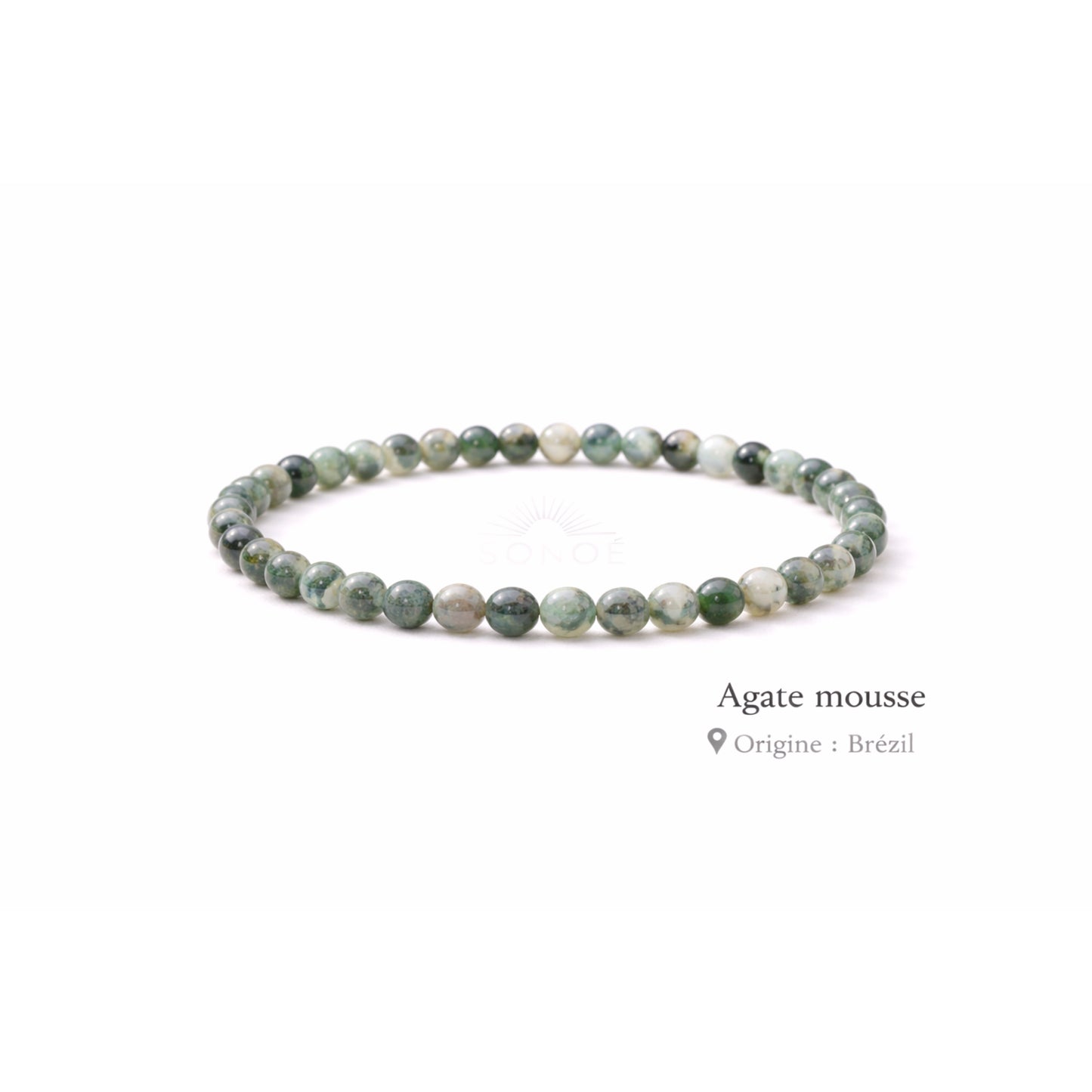 Bracelet Agate Mousse