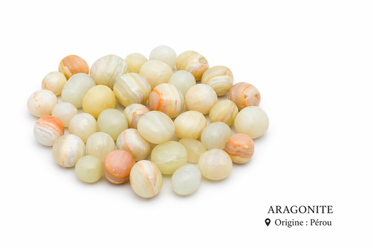 Aragonite pierre roulée