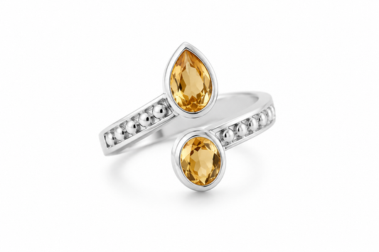 Bague citrine  argent 925