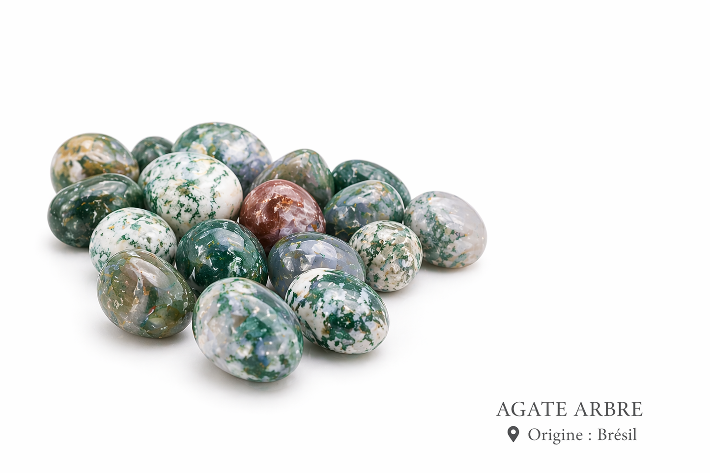 Agate arbre pierre roulée