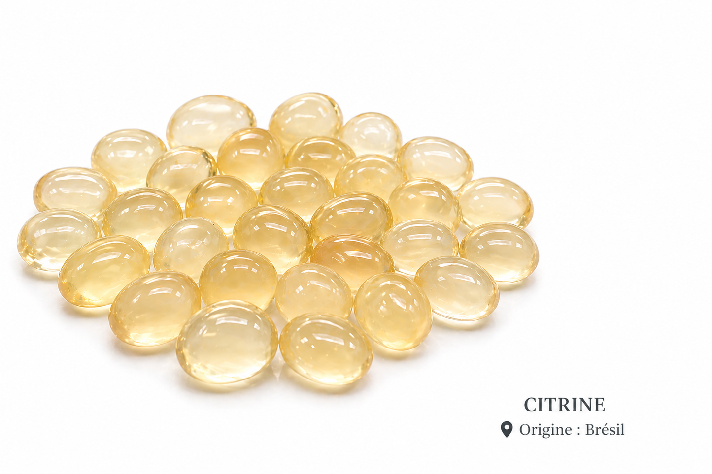 Citrine pierre roulée