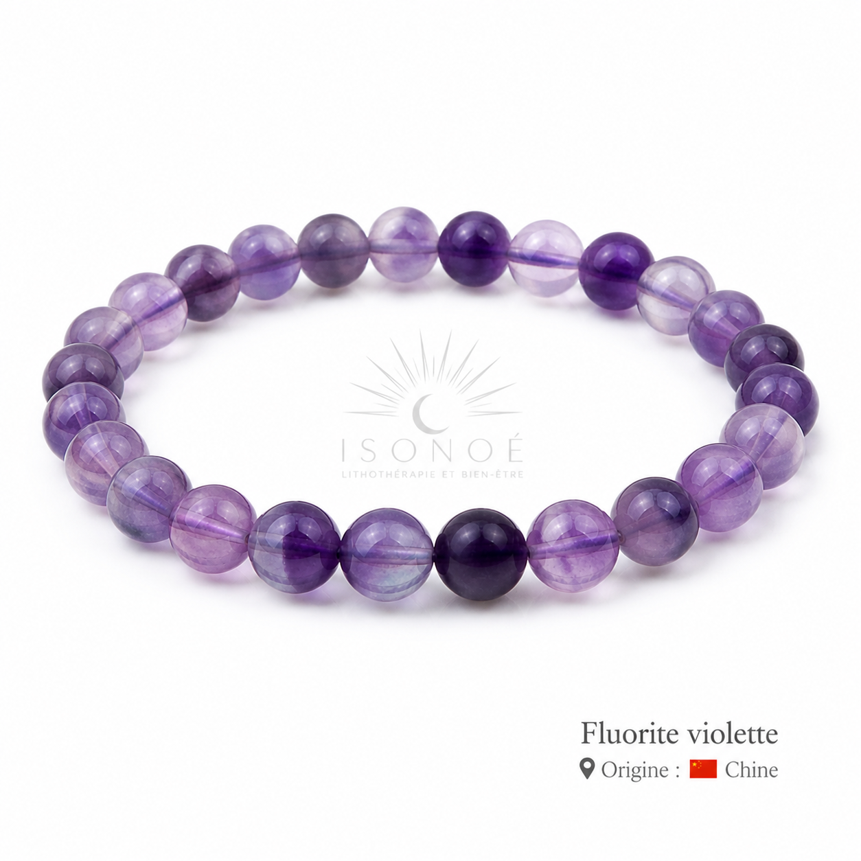 Bracelet Fluorite Violette