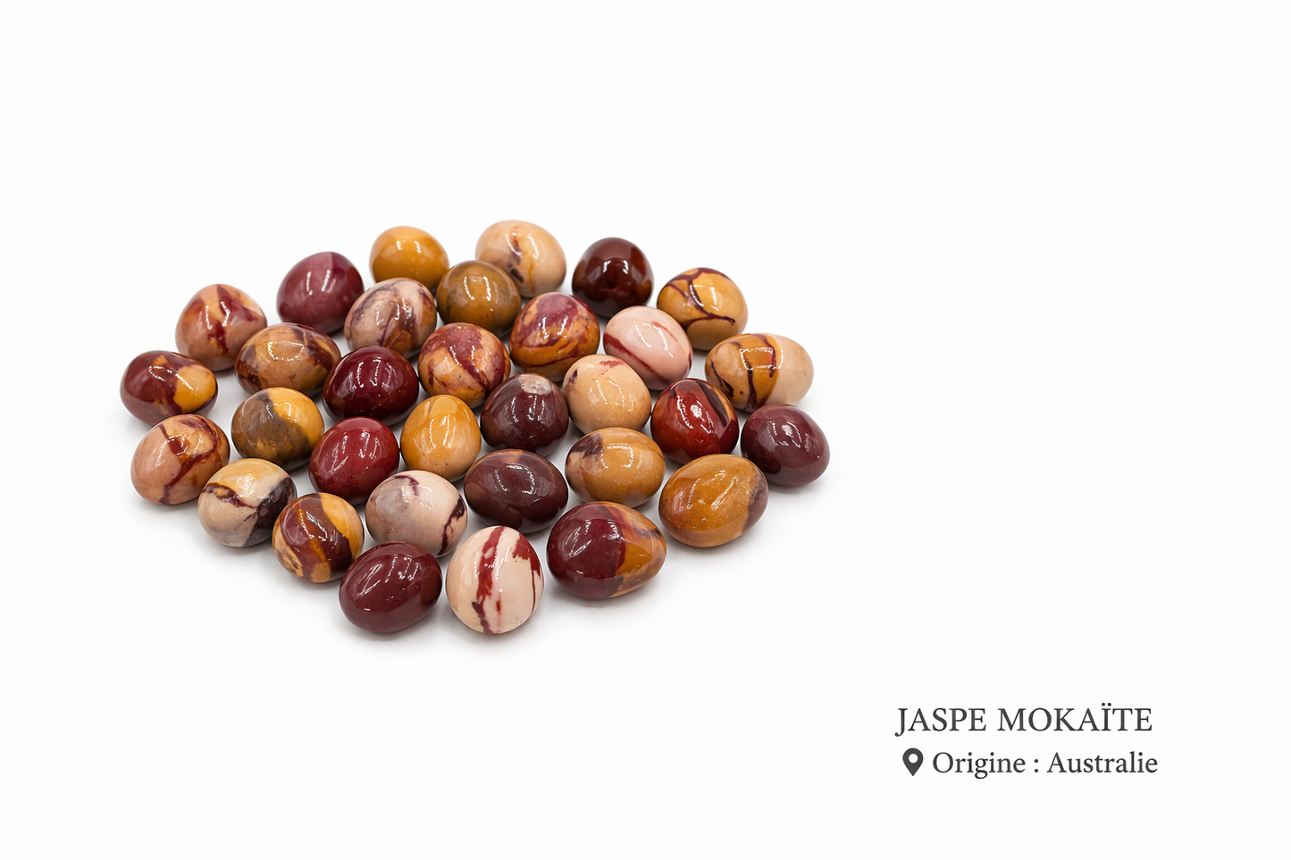 Jaspe mokaite pierre roulée