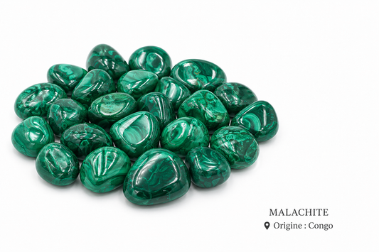 Malachite pierre roulée