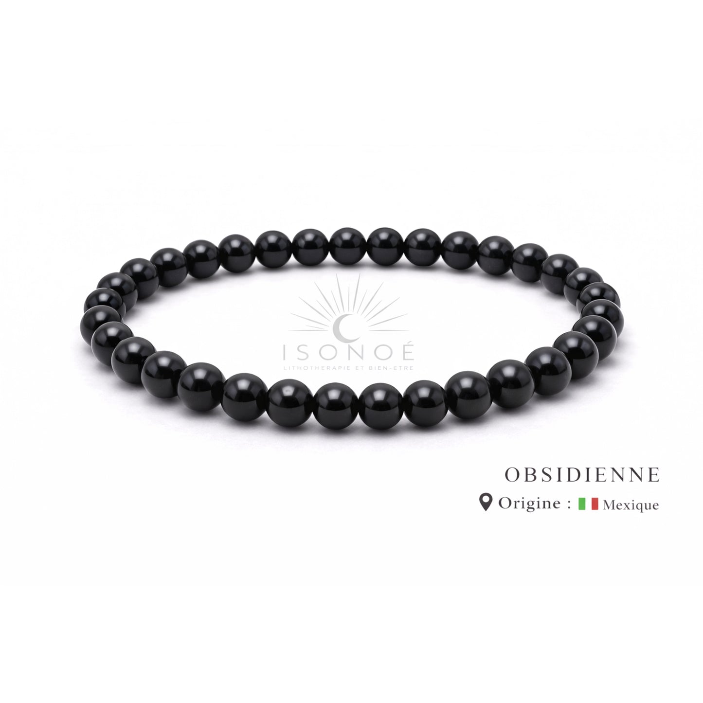Bracelet Obsidienne Noire