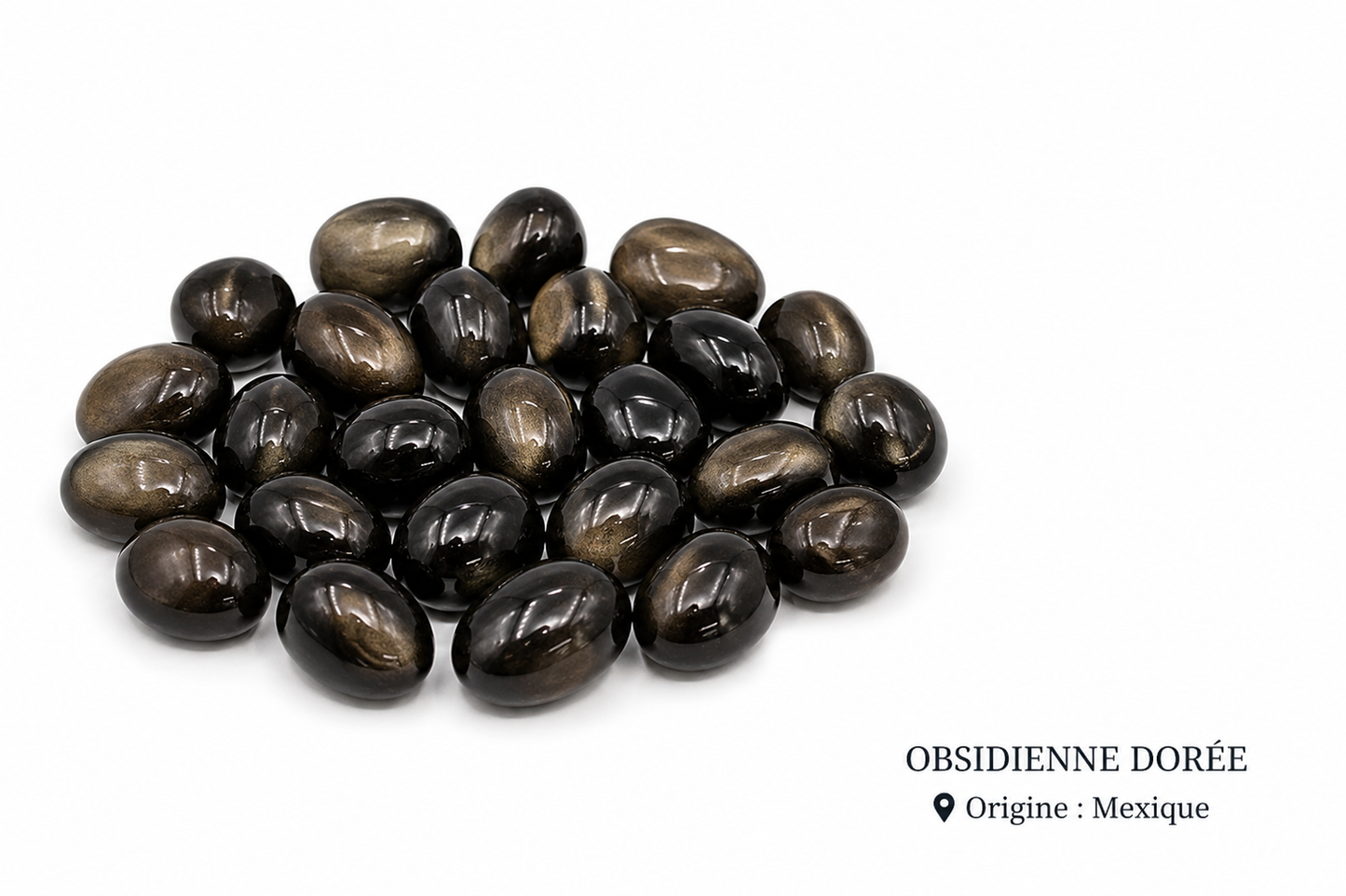 Obsidienne dorée pierre roulée