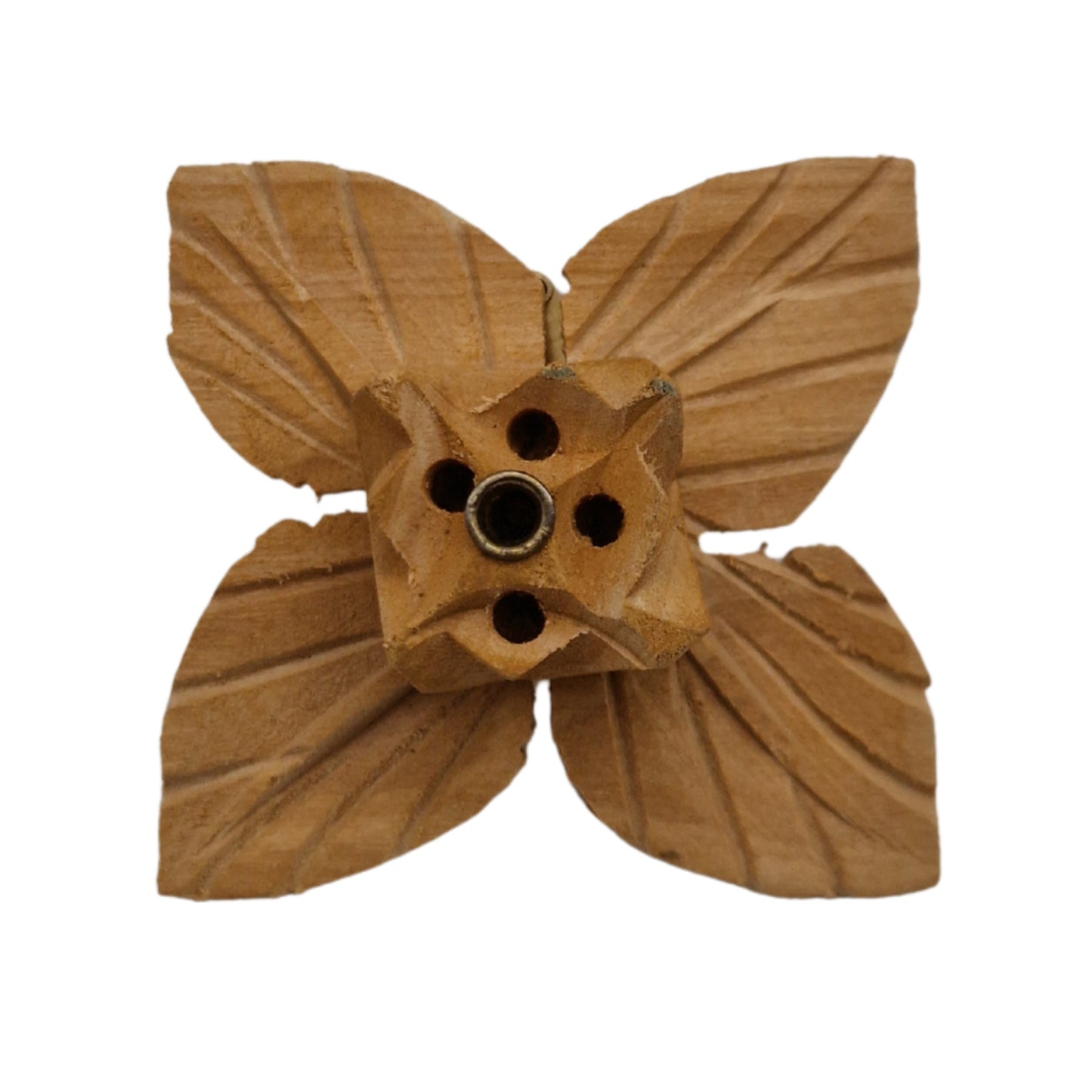 Porte-encens bois quatre feuilles