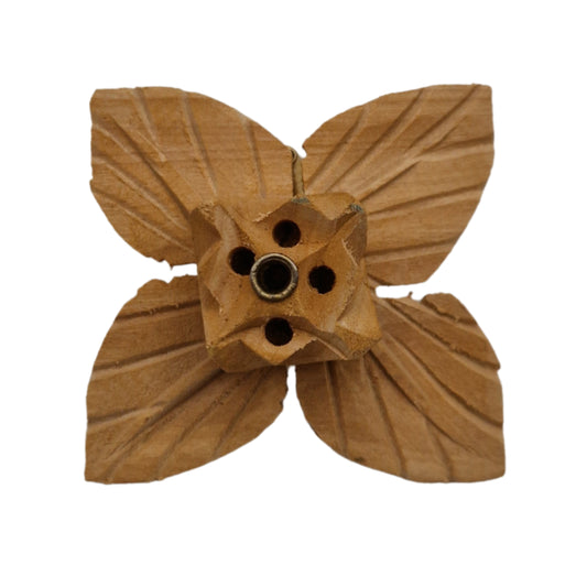 Porte-encens bois quatre feuilles