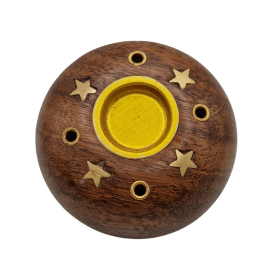Porte-encens bois rond
