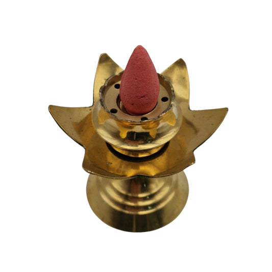 Porte-encens Lotus doré