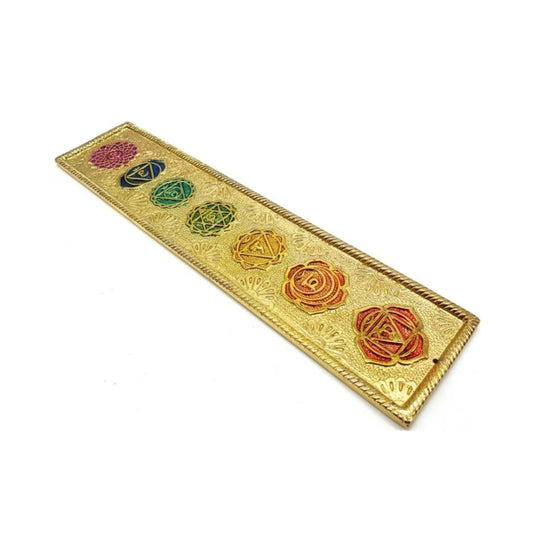 Porte-encens 7 chakras doré