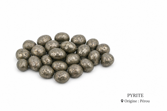 Pyrite pierre roulée