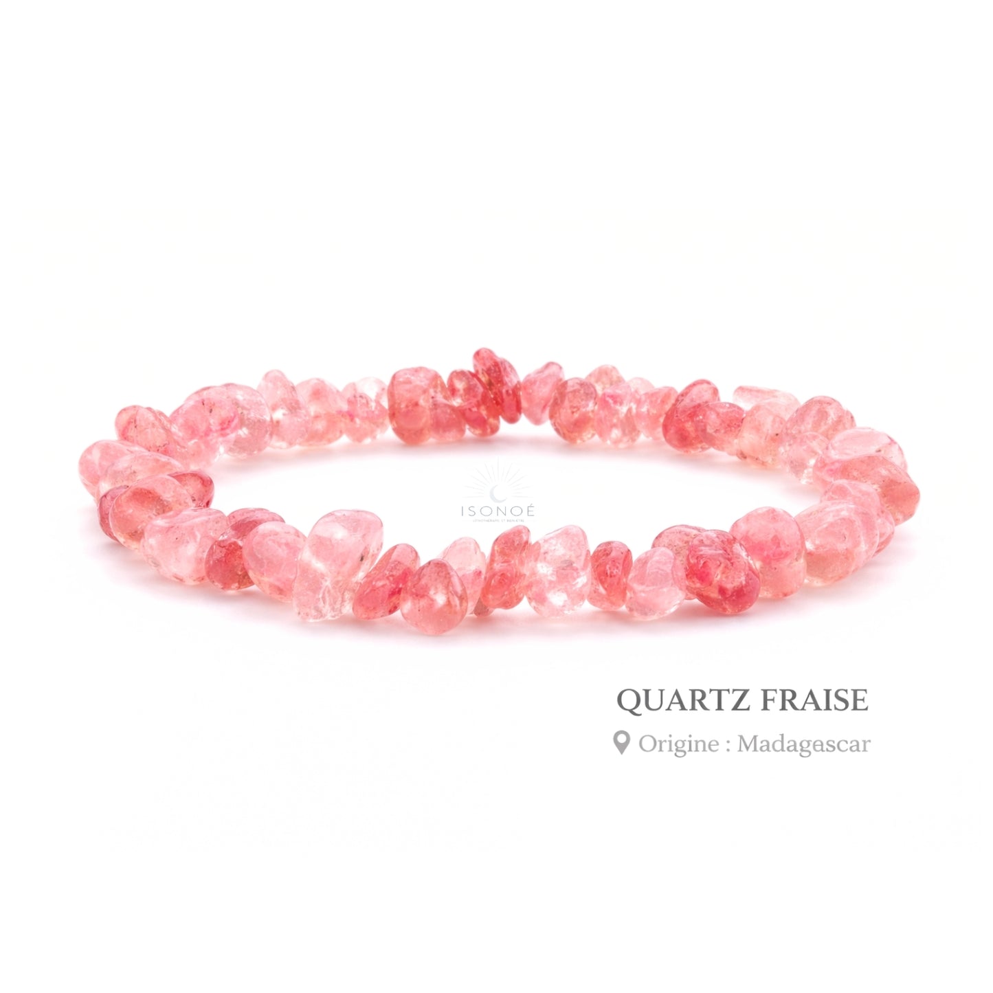 Bracelet Quartz Rose Fraise