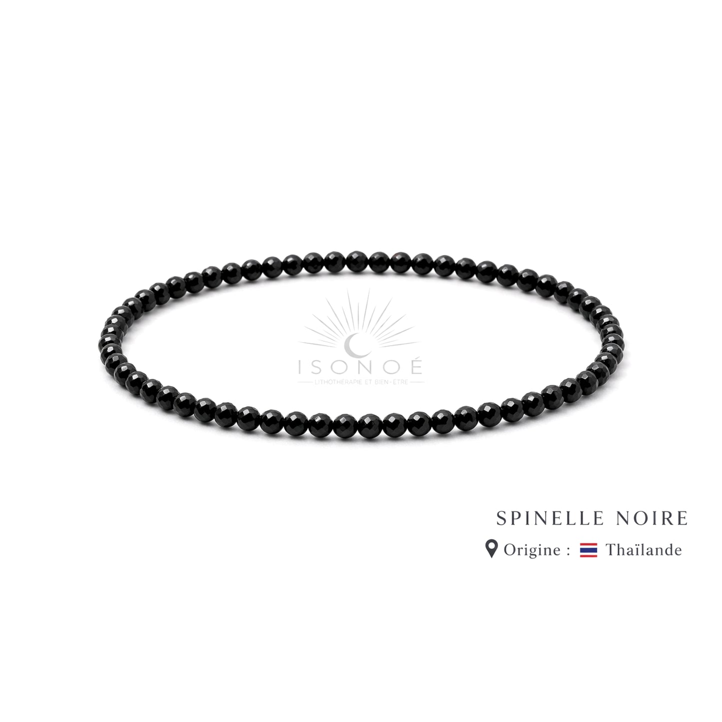 Bracelet Spinelle Noire
