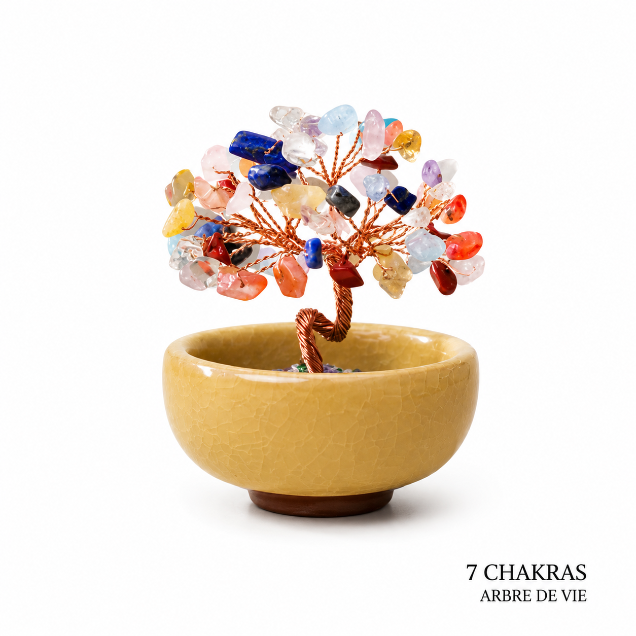 Arbre de vie en 7 chakras pot