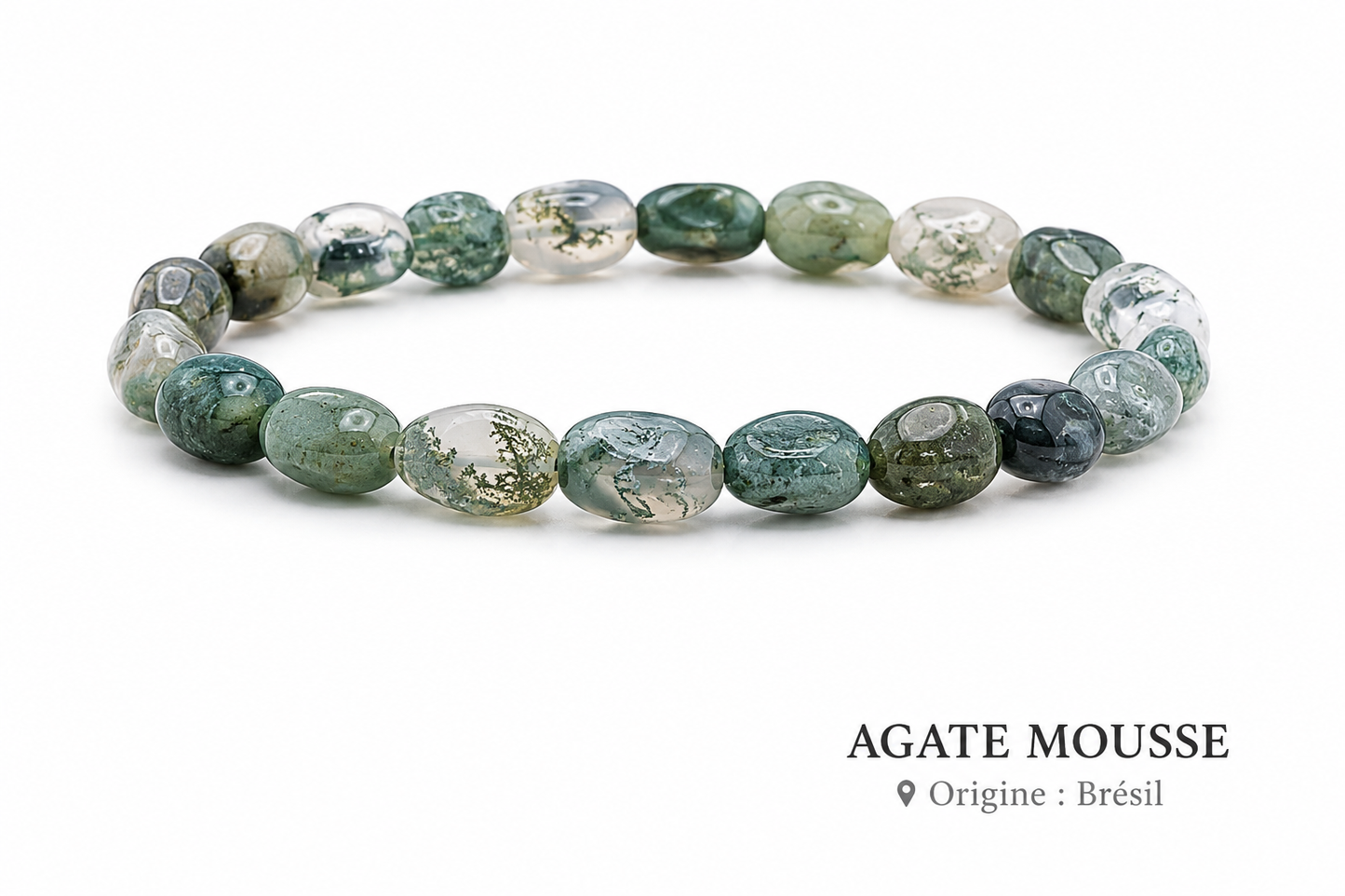 Bracelet Agate Mousse