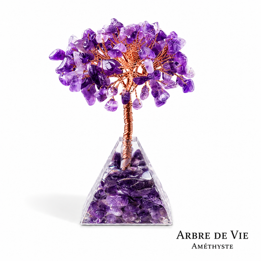 Arbre de vie en Améthyste sur orgonite