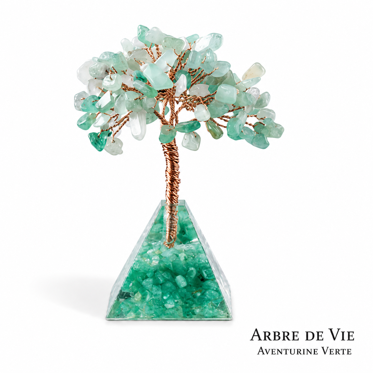 Arbre de vie en Aventurine Verte sur orgonite