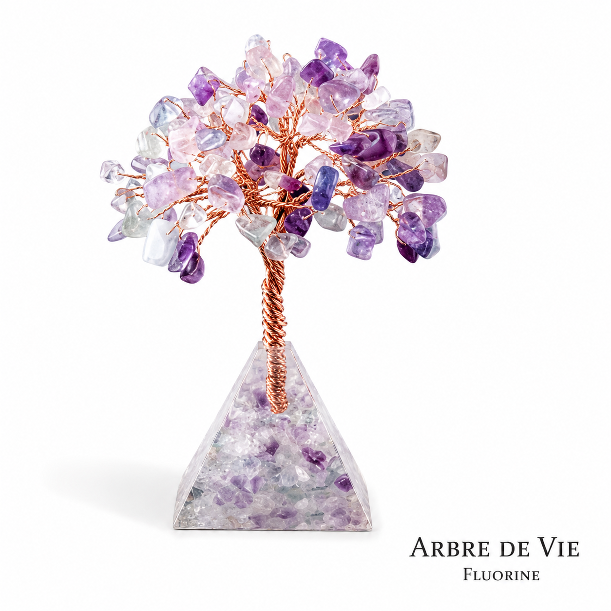 Arbre de vie en Fluorite sur orgonite