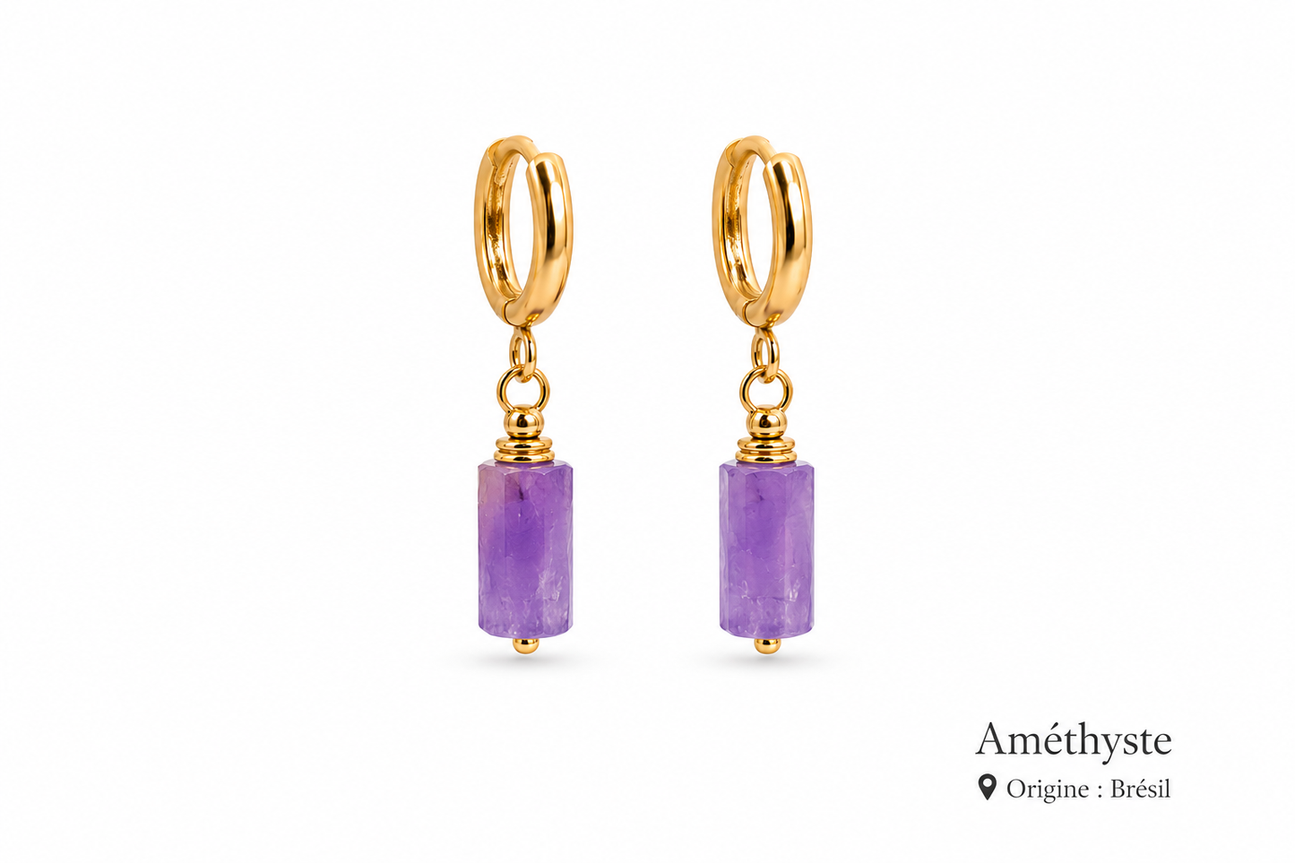 Boucles d'oreilles cylindres