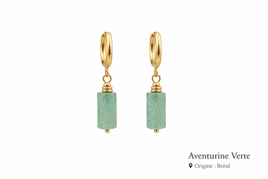Boucles d'oreilles cylindres